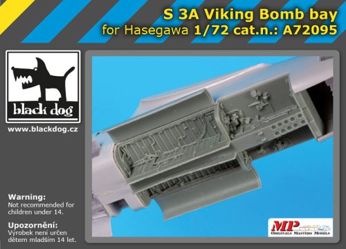 Black Dog A72095 S 3 A Viking bomb bay for Hasegawa makett dioráma kiegészítő (1/72)