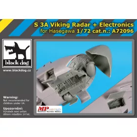   Black Dog A72096 S 3 A Viking radar +electronics for Hasegawa makett dioráma kiegészítő (1/72)