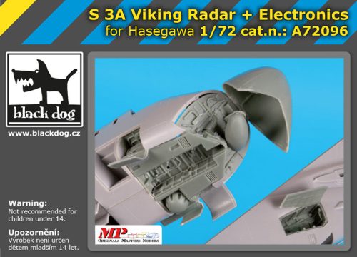 Black Dog A72096 S 3 A Viking radar +electronics for Hasegawa makett dioráma kiegészítő (1/72)