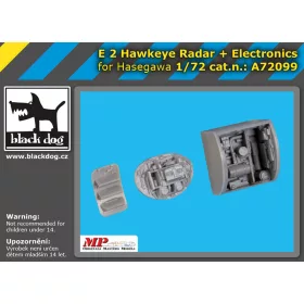   Black Dog A72099 E-2 Hawkeye radar+electronics for Hasegawa makett dioráma kiegészítő (1/72)