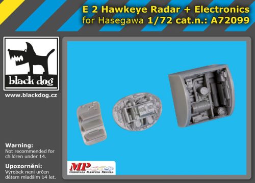 Black Dog A72099 E-2 Hawkeye radar+electronics for Hasegawa makett dioráma kiegészítő (1/72)