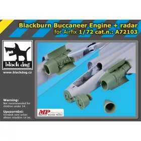   Black Dog A72103 Blackburn Buccaneer engine +radar for Airfix makett dioráma kiegészítő (1/72)