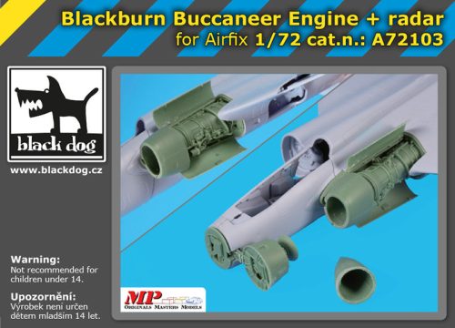 Black Dog A72103 Blackburn Buccaneer engine +radar for Airfix makett dioráma kiegészítő (1/72)