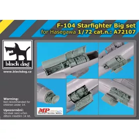   Black Dog A72107 F-104 Starfighter big set for Hasegawa makett dioráma kiegészítő (1/72)