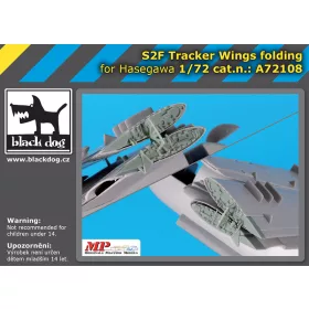   Black Dog A72108 S2F Tracker wings folding for Hasegawa makett dioráma kiegészítő (1/72)