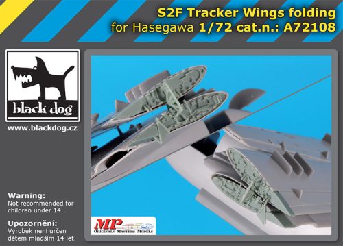 Black Dog A72108 S2F Tracker wings folding for Hasegawa makett dioráma kiegészítő (1/72)