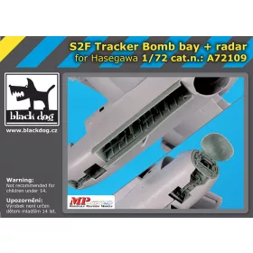   Black Dog A72109 S2F Tracker bomb bay+radar for Hasegawa makett dioráma kiegészítő (1/72)