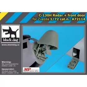   Black Dog A72114 C-130H Hercules radar+front door for Zvezda makett dioráma kiegészítő (1/72)