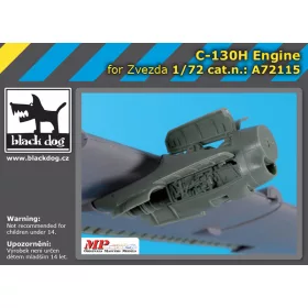   Black Dog A72115 C-130H Hercules engine for Zvezda makett dioráma kiegészítő (1/72)