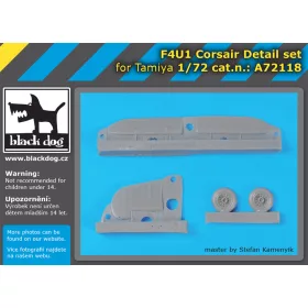   Black Dog A72118 F4U1 Corsair detail set for Tamiya makett dioráma kiegészítő (1/72)