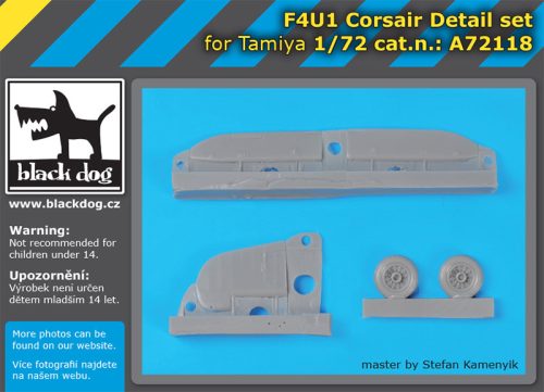 Black Dog A72118 F4U1 Corsair detail set for Tamiya makett dioráma kiegészítő (1/72)