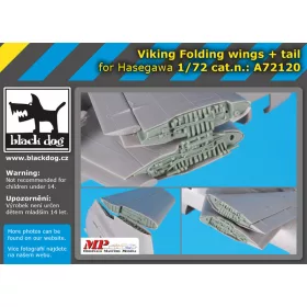   Black Dog A72120 Viking folding wings+tail for Hasegawa makett dioráma kiegészítő (1/72)