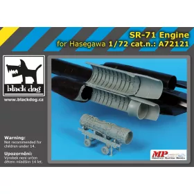   Black Dog A72121 SR-71 engine for Hasegawa makett dioráma kiegészítő (1/72)