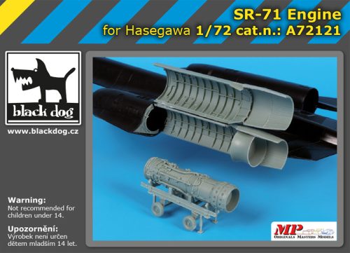 Black Dog A72121 SR-71 engine for Hasegawa makett dioráma kiegészítő (1/72)