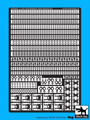 Black Dog E35001 Fasteners and buckles dioráma makett kiegészítő (1/35)