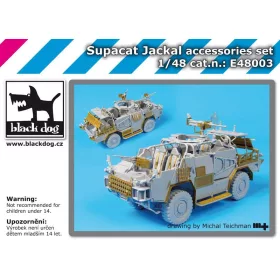   Black Dog E48003 Supacat Jackal accessories set dioráma makett kiegészítő (1/48)