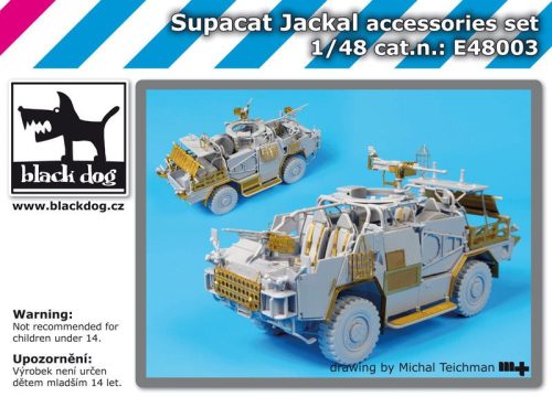 Black Dog E48003 Supacat Jackal accessories set dioráma makett kiegészítő (1/48)