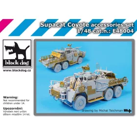   Black Dog E48004 Supacat Coyote accessories set dioráma makett kiegészítő (1/48)