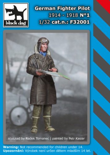 Black Dog F32001 German Fighter Pilot N°1 dioráma makett kiegészítő (1/32)