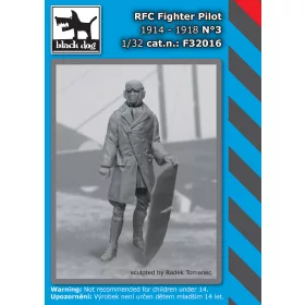   Black Dog F32016 RFC Fighter pilot N°3 dioráma makett kiegészítő (1/32)