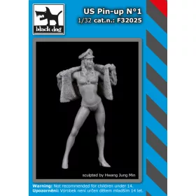   Black Dog F32025 US Pin -up N°1 dioráma makett kiegészítő (1/32)