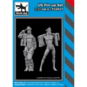   Black Dog F32027 US Pinn -up set dioráma makett kiegészítő (1/32)
