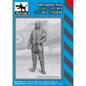   Black Dog F32028 RAF Fighter pilot 1940-45 N°1 dioráma makett kiegészítő (1/32)