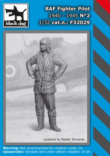 Black Dog F32029 RAF Fighter pilot 1940-45 N°2 dioráma makett kiegészítő (1/32)