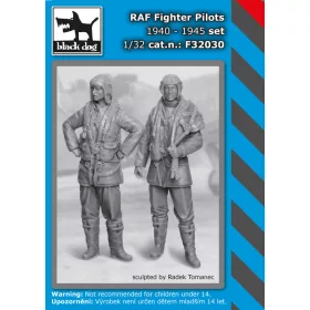   Black Dog F32030 RAF Fighter pilots 1940-45 set dioráma makett kiegészítő (1/32)
