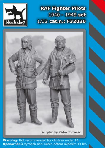 Black Dog F32030 RAF Fighter pilots 1940-45 set dioráma makett kiegészítő (1/32)