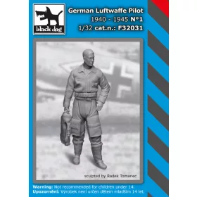   Black Dog F32031 German Luftwaffe pilot 1940-45 N°1 dioráma makett kiegészítő (1/32)
