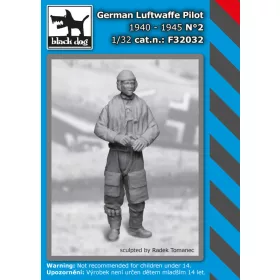   Black Dog F32032 German Luftwaffe pilot 1940-45 N°2 dioráma makett kiegészítő (1/32)