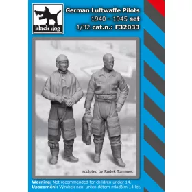   Black Dog F32033 German Luftwaffe pilots set 1940-45 dioráma makett kiegészítő (1/32)
