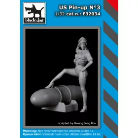   Black Dog F32034 US Pin -up N°3 dioráma makett kiegészítő (1/32)