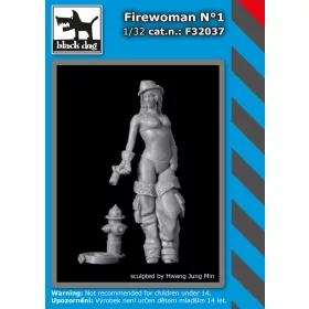   Black Dog F32037 Firewoman N°1 dioráma makett kiegészítő (1/32)