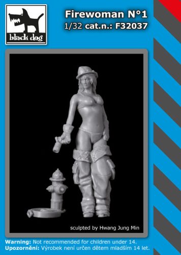 Black Dog F32037 Firewoman N°1 dioráma makett kiegészítő (1/32)