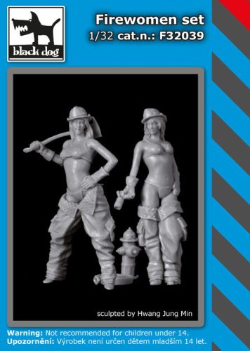 Black Dog F32039 Firewoman set dioráma makett kiegészítő (1/32)