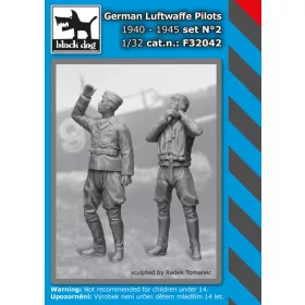   Black Dog F32042 German Luftwaffe pilots set N°2 1940,45 dioráma makett kiegészítő (1/32)