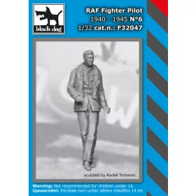   Black Dog F32047 RAF fighter pilot 1940-45 N°6 dioráma makett kiegészítő (1/32)