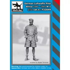   Black Dog F32049 German Luftwaffe pilot Africa 1940-1945 N°1 dioráma makett kiegészítő (1/32)