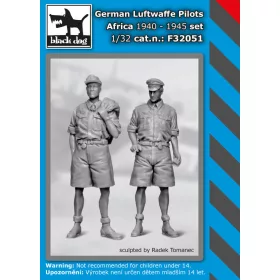   Black Dog F32051 German Luftwaffe pilots set Africa 1940-1945 dioráma makett kiegészítő (1/32)