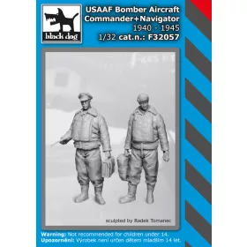   Black Dog F32057 USAAF Bomber aircraft commander +navigator dioráma makett kiegészítő (1/32)