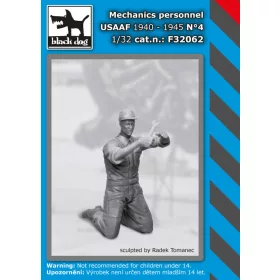   Black Dog F32062 Mechanics personnel USAAF 1940-45 N°4 dioráma makett kiegészítő (1/32)