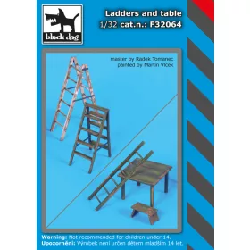   Black Dog F32064 Ladders and table dioráma makett kiegészítő (1/32)
