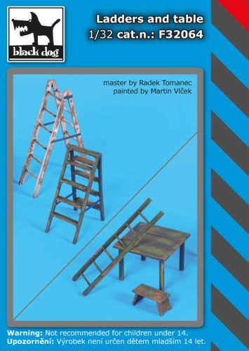 Black Dog F32064 Ladders and table dioráma makett kiegészítő (1/32)