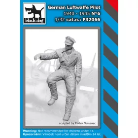   Black Dog F32066 German Luftwafe pilot N°6 dioráma makett kiegészítő (1/32)