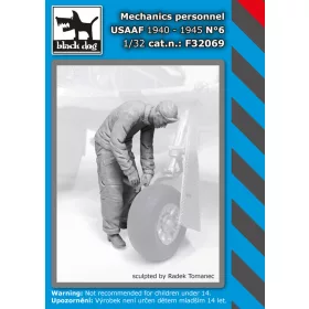   Black Dog F32069 Mechanisc personnel USAAF 1940-45 N°6 dioráma makett kiegészítő (1/32)