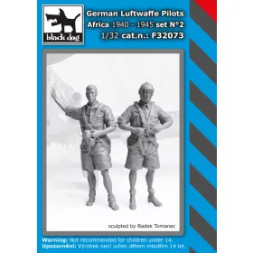   Black Dog F32073 German Luftwafe pilots Africa N°2 dioráma makett kiegészítő (1/32)
