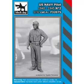   Black Dog F32075 US NAVY pilot 1940-45 N°2 dioráma makett kiegészítő (1/32)