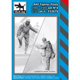   Black Dog F32079 RAF fighters pilots 1940-45 set N°4 dioráma makett kiegészítő (1/32)